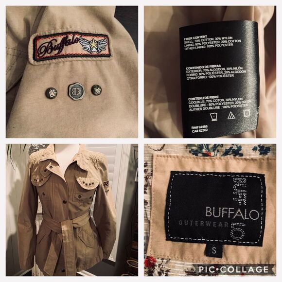 Tan Lightweight Coat by Buffalo Outerwear size Small - Picture 4 of 8